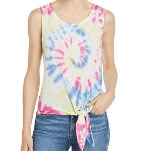 VINTAGE HAVANA Tie-Dye Front Knot Sleeveless Tank Top - Sz Medium - NEW w/ TAGS